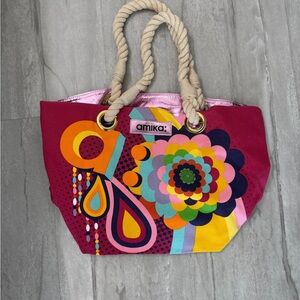Amika Vibrant Floral Tote Bag